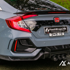 AX WRAP FILM GLOSS LIGHT CEMENT GRAY – XI MĂNG SÁNG BÓNG - HONDA CIVIC - Ảnh nhỏ 3
