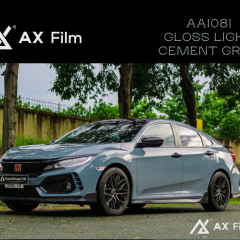 AX WRAP FILM GLOSS LIGHT CEMENT GRAY – XI MĂNG SÁNG BÓNG - HONDA CIVIC - Ảnh nhỏ 1