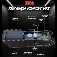 BỆ TỲ TAY YÊN NGỰA GBA CHO VINFAST VF3 - Ảnh nhỏ 1