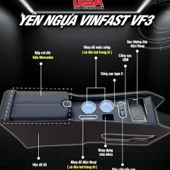 BỆ TỲ TAY YÊN NGỰA GBA CHO VINFAST VF3 - Ảnh nhỏ 3