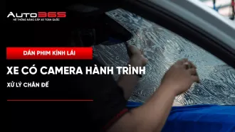 Dán phim kính lái xe có camera hành trình: Xử lý chân đế