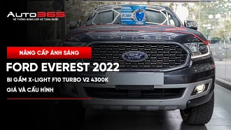 Ford Everest 2022 lắp bi gầm X-Light F10 Turbo V2 4300K: Giá và cấu hình