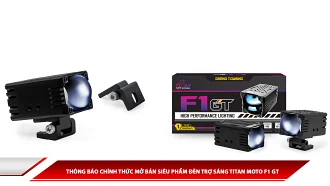 Thông báo chính thức mở bán đèn trợ sáng Titan Moto F1 GT