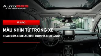 Vì sao kính lái, kính sườn và kính lưng nhìn khác màu sau khi dán phim?