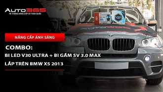BMW X5 2013 LCI lắp bi LED V30 Ultra kết hợp bi gầm SV 3.0 Max