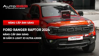 Ford Ranger Raptor 2024 lắp bi gầm X-Light X3 Ultra 4300K