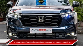TỔNG HỢP NHỮNG HÌNH ẢNH ĐỘ ĐÈN BI LED X-LIGHT V20 SQUARE CHO XE Ô TÔ