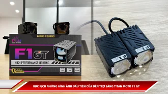 Rục rịch những hình ảnh đầu tiên của đèn trợ sáng Titan Moto F1 GT