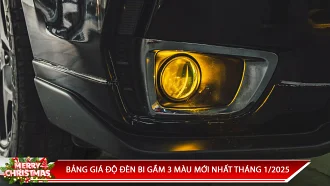 Bảng giá độ đèn bi gầm 3 màu mới nhất tháng 1/2025