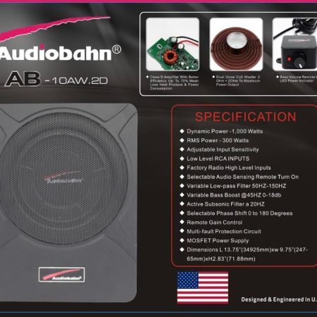 Sub gầm ghế Audiobahn AB-10AW.2D