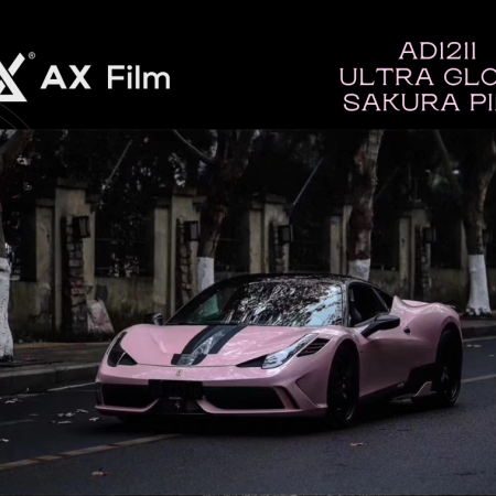 AX PPF/WRAP FILM ULTRA GLOSS SAKURA PINK – HỒNG SAKURA SIÊU BÓNG FERRARI 458 SPECIALE