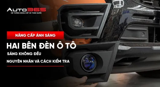 Hai bên đèn ô tô sáng không đều: Nguyên nhân, cách kiểm tra