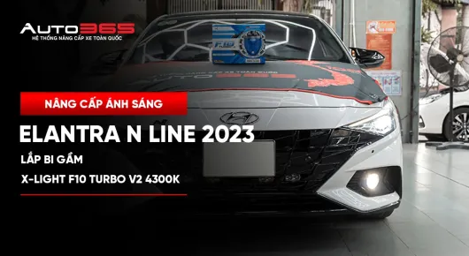 Elantra N Line 2023 lắp bi gầm X-Light F10 Turbo V2 4300K