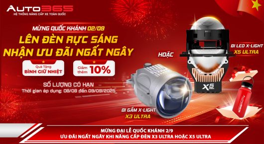 Mừng đại lễ Quốc Khánh 2/9 - ưu đãi ngất ngây khi nâng cấp đèn X3 Ultra hoặc X5 Ultra