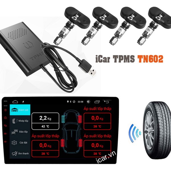 CẢM BIẾN BIẾN ÁP SUẤT LỐP KẾT NỐI USB ICAR TN602