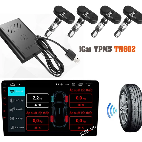 Cảm biến biến áp suất lốp kết nối USB ICAR TN602