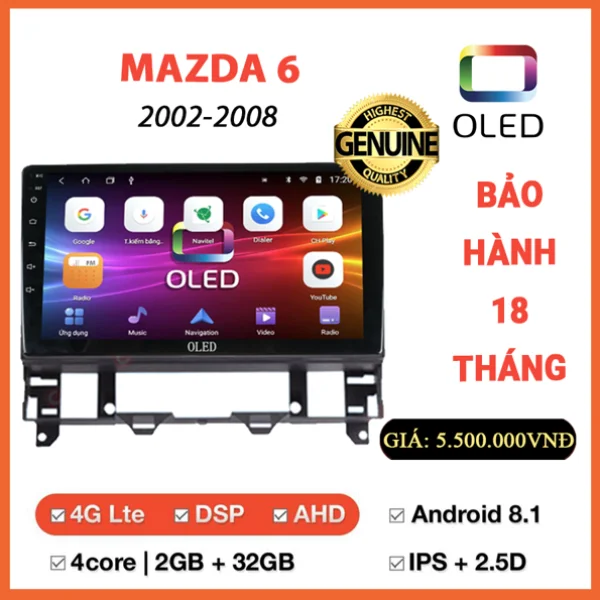 Màn hình Oled Mazda 6 2002-2008