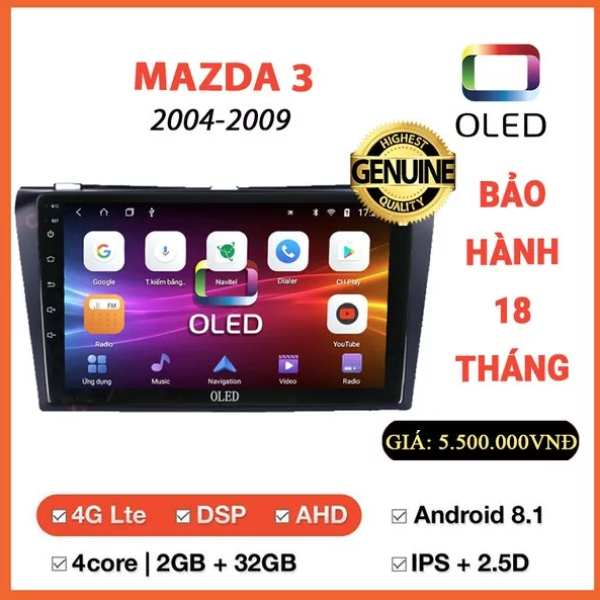 MÀN HÌNH OLED MAZDA 3 2004 2009