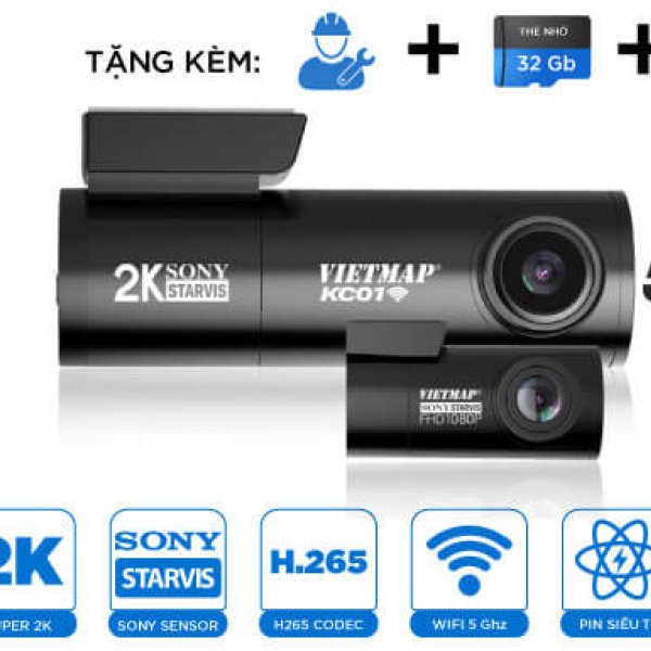 CAMERA HÀNH TRÌNH VIETMAP KC01 CẢNH BÁO GIAO THÔNG