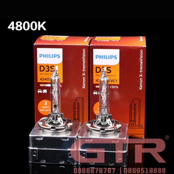Xenon Philips D3S xtreme vision 130% 42403XVC1 35W 4800k