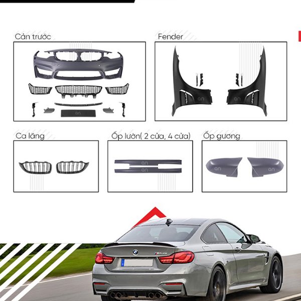 Nâng cấp body kit M4 F82 cho BMW