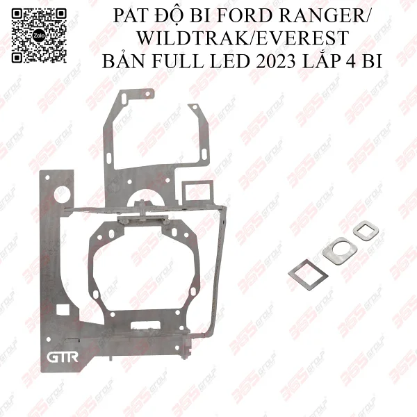 Path độ bi Ford Ranger Wildtrak/Everest bản full LED 2023 lắp 4 bi