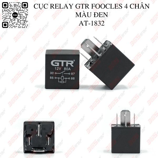 CỤC RELAY GTR FOOCLES 4 CHÂN MÀU ĐEN AT-1832