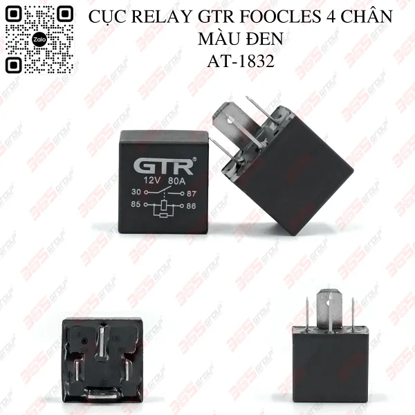 CỤC RELAY GTR FOOCLES 4 CHÂN MÀU ĐEN AT-1832