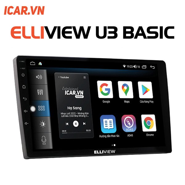 MÀN HÌNH ANDROID Ô TÔ ELLIVIEW U3 BASIC