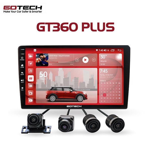 MÀN HÌNH ANDROID Ô TÔ GOTECH GT360 PLUS