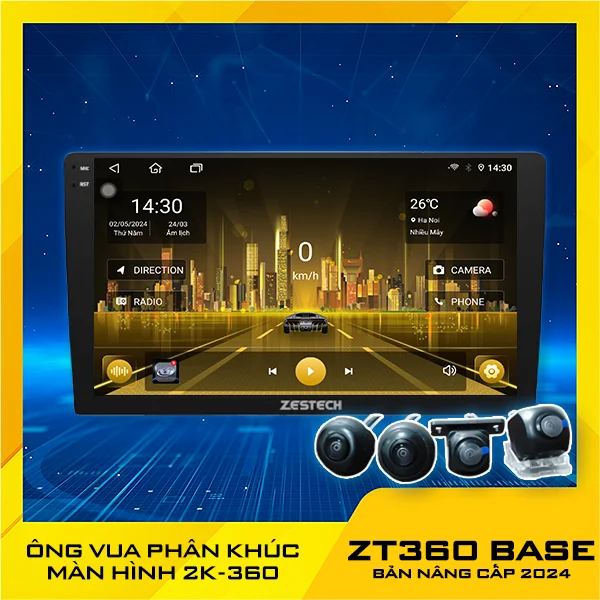 Màn hình Android Zestech 360 Base nâng cấp 2024