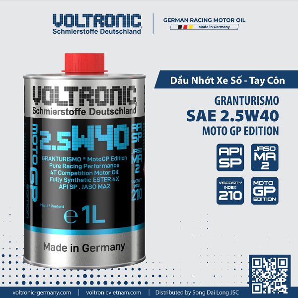 Nhớt Cao Cấp Voltronic 2.5W40 MotoGP Edition 1L