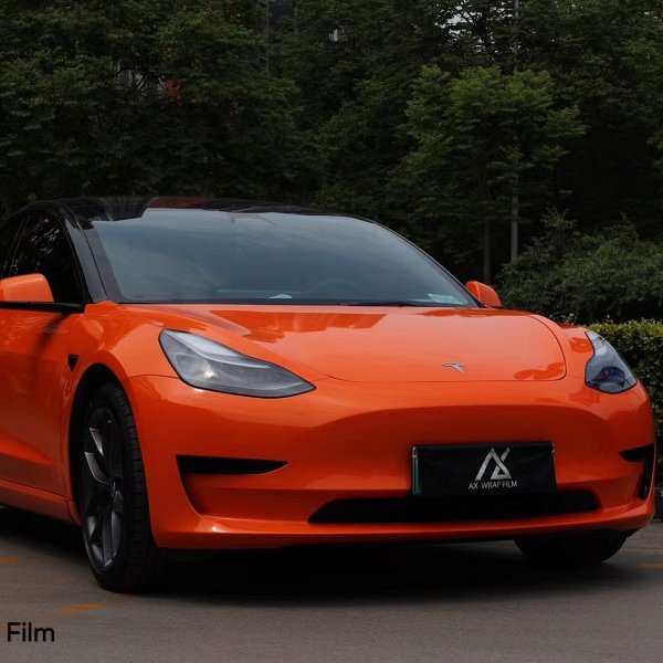 AX WRAP FILM ULTRA GLOSS ORANGE - CAM SIÊU BÓNG TESLA MODEL 3