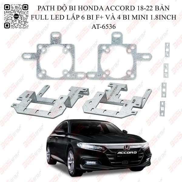 AT-6536 Path độ bi Honda Accord 18-22 bản full LED lắp 6 bi F+ và 4 bi Mini 1.8INCH