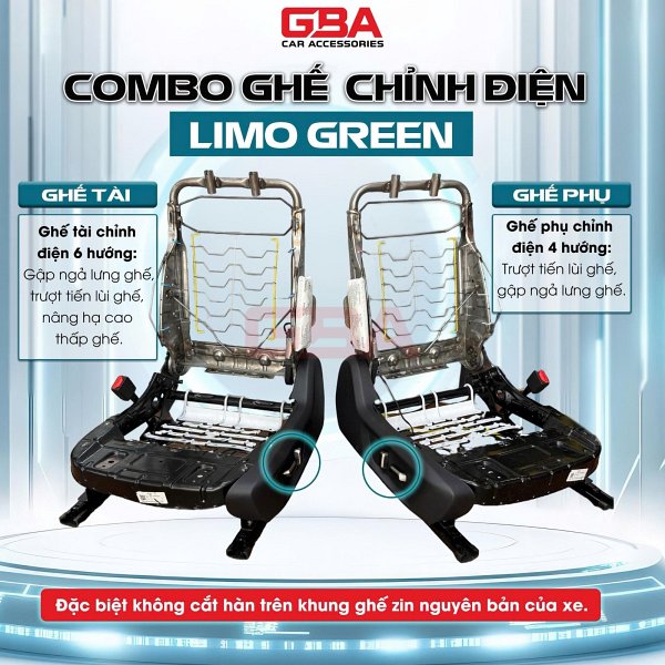 Ghế chỉnh điện GBA cho VinFast Limo Green / MPV7