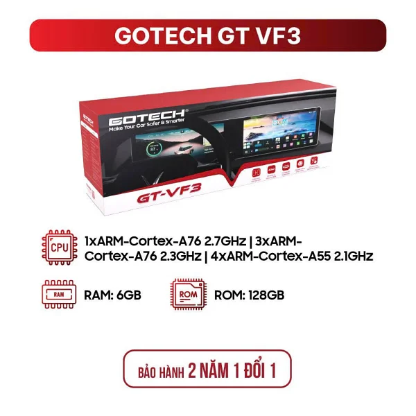 Màn hình ô tô thông minh Gotech GT VF3