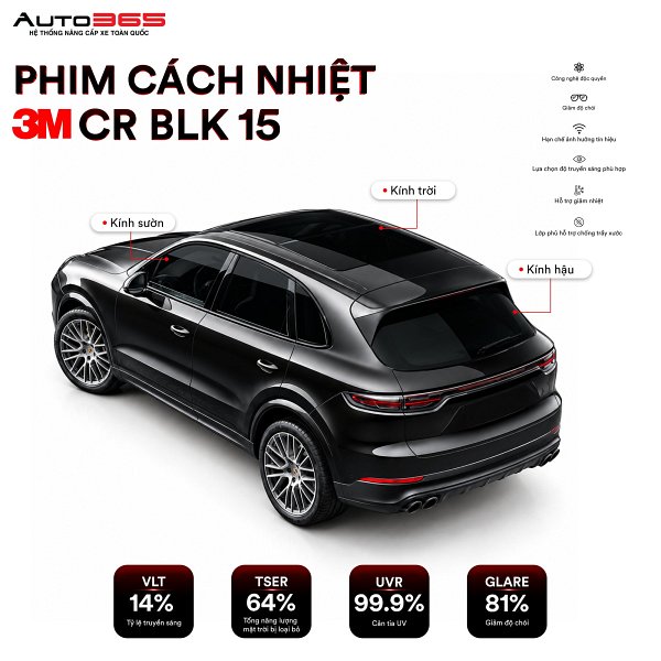 Phim cách nhiệt 3M CR BLK 15