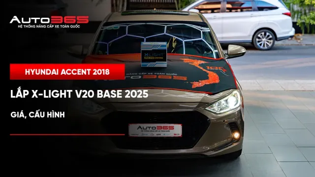 Hyundai Accent 2018 lắp bi LED X-Light V20 Base 2025