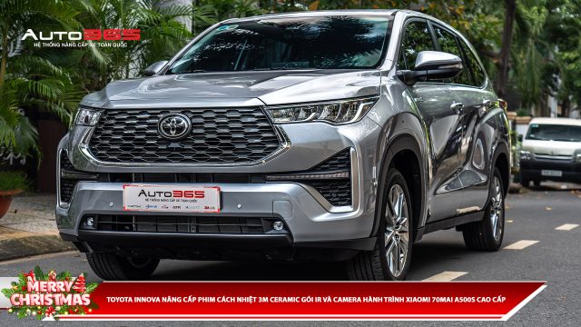 TOYOTA INNOVA DÁN PHIM CÁCH NHIỆT 3M CERAMIC MÃ IR15 VÀ CAMERA HÀNH TRÌNH XIAOMI 70MAI A500S