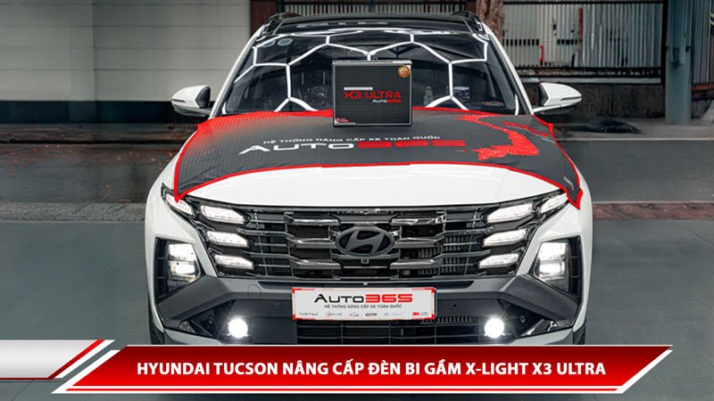 Hyundai Tucson nâng cấp đèn bi gầm X-Light X3 Ultra 