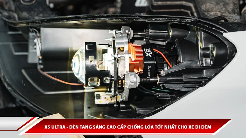 X5 Ultra - Đèn tăng sáng cao cấp chống lóa tốt cho xe đi đêm