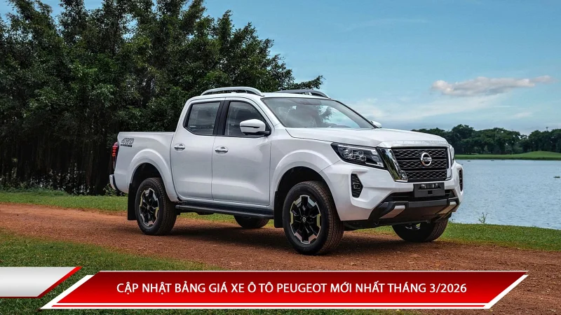 Bảng giá xe ô tô Peugeot mới nhất tháng 3/2026 