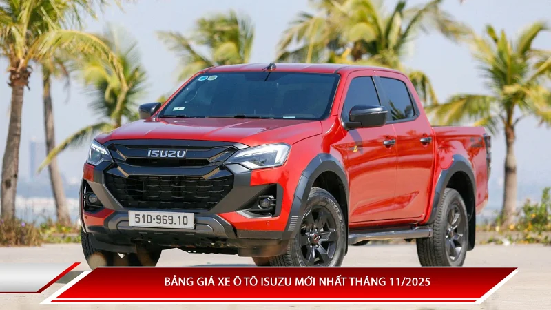 Bảng giá xe ô tô Isuzu mới nhất tháng 11/2025