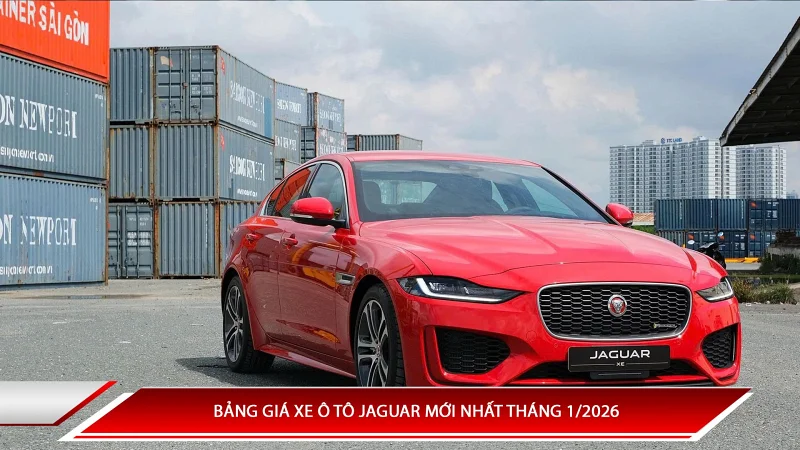 Bảng giá xe ô tô Jaguar mới nhất tháng 1/2026