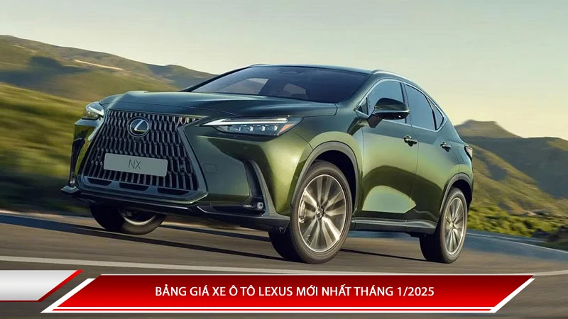 Bảng giá xe ô tô Lexus mới nhất tháng 1/2026