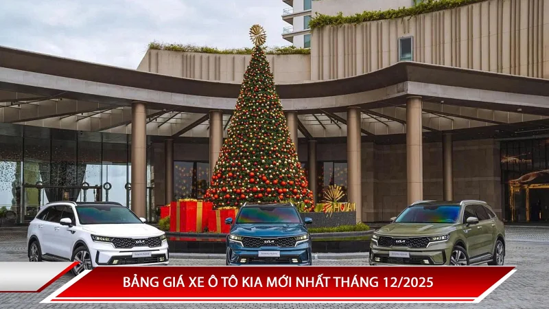 Bảng giá xe ô tô Kia mới nhất tháng 12/2025