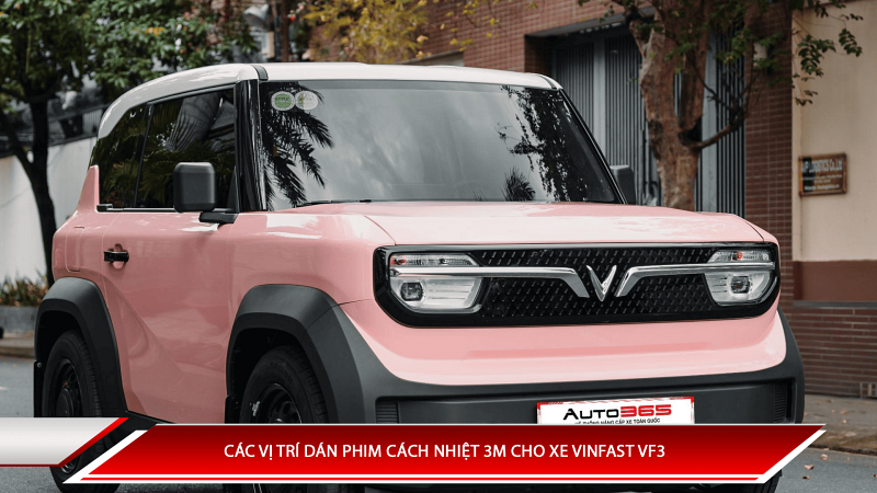 Các vị trí dán phim cách nhiệt 3M cho xe Vinfast VF3