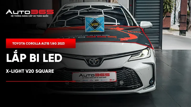 Toyota Corolla Altis 1.8G 2023 lắp bi LED X-Light V20 Square