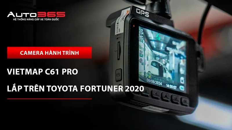 Toyota Fortuner 2020 2.7V 4x4 AT lắp camera hành trình Vietmap C61 Pro tại Auto365