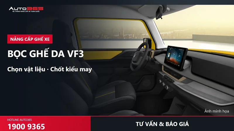 Bọc ghế da VF3 giá bao nhiêu? Nên chọn chất liệu và kiểu may nào?